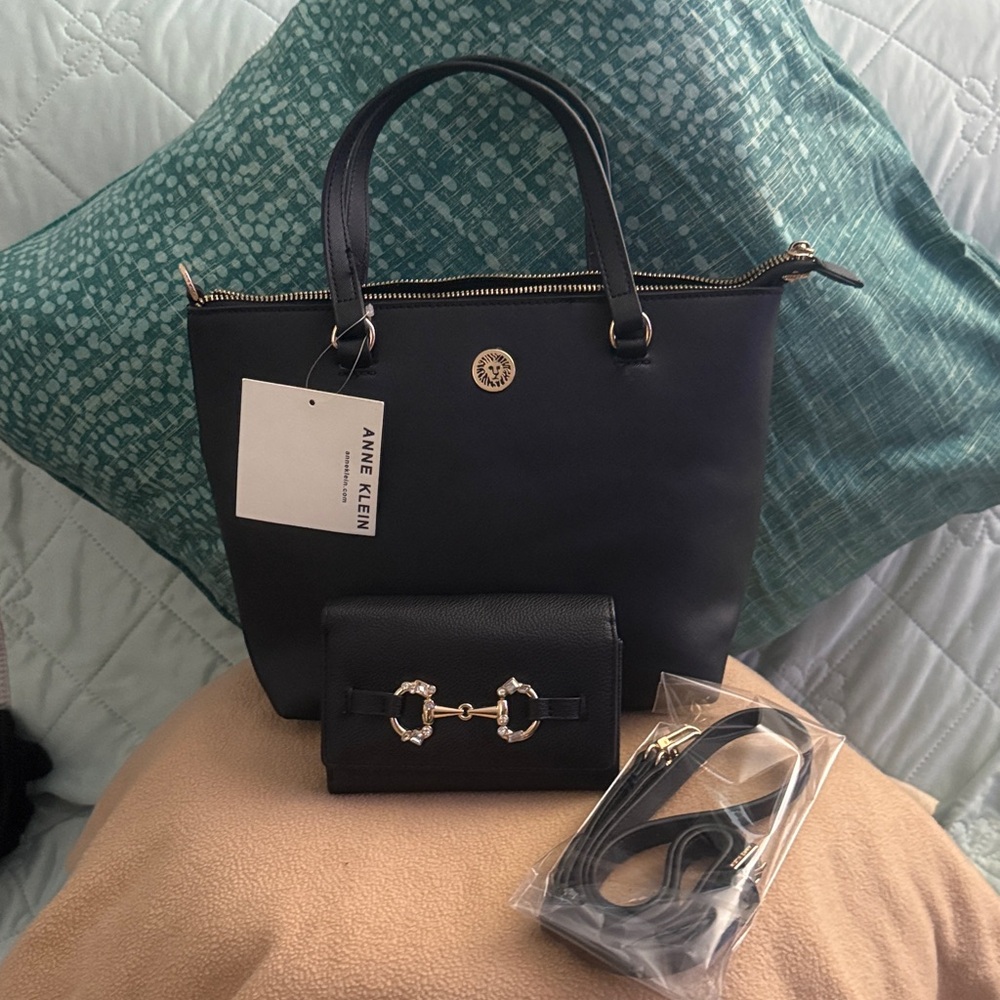 Anne Klein satchel with wallet